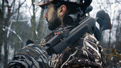 Close-up of break barrel air rifle for small game