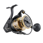 Penn Battle III spinning reel with front drag for reliable saltwater performance.