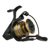 PENN Battle IV 4000 reel side view highlighting durable full metal body for harsh saltwater use.