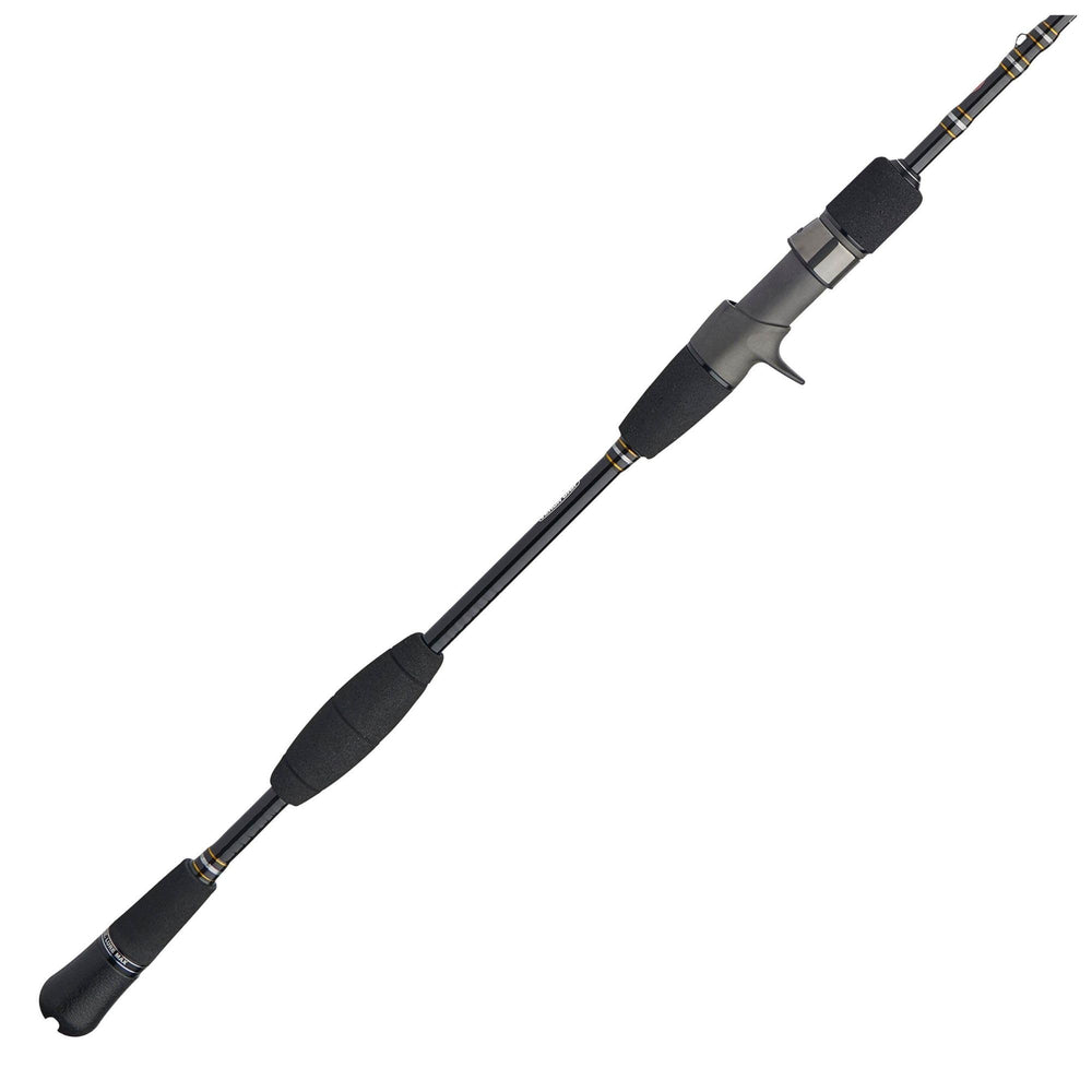 PENN Carnage III slow pitch rod, 6'8-inch, silver/black/gold finish for reliable casting and control.