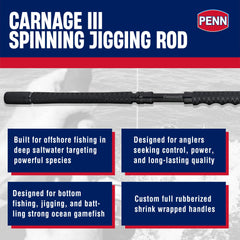 PENN Carnage III SLS3 blank highlights lightweight strength and responsive action