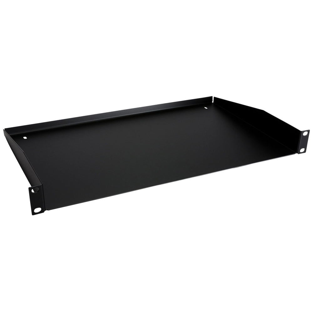 Penn Elcom R1194 rack shelf in black steel for sturdy 1U server racks and organized gear.