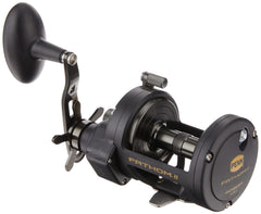 PENN Fathom II star-drag reel closeup showing rugged metal frame.