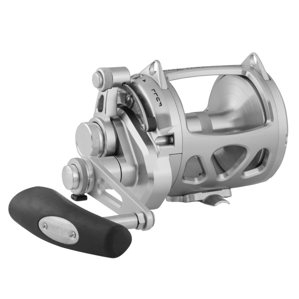 PENN International 30visws reel front close-up showing durable aluminum body
