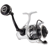 PENN SLAIV5500DX reel front view highlights the sealed body for saltwater durability.