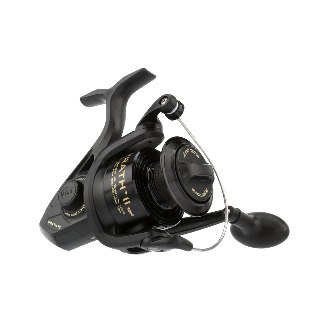 PENN Wrath II 5000 reel body, lightweight and corrosion-resistant for saltwater fishing.