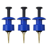 Peosaard Pellet Bander blue clip close-up for fast bait mounting.