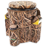 Peregrine Venture Bucket Pack Lite lid-seat in action, silent and cushioned seating