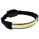 Performance Tool W2681 headlamp front view showing COB strip for hands-free lighting