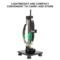 Perogen jig shows magnet clamp and rotation knob for accurate setups.