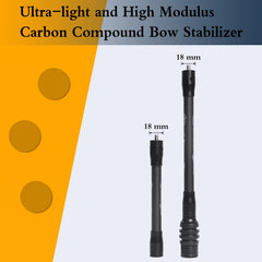 Perogen bow stabilizer 12inch carbon enhances stability in shots
