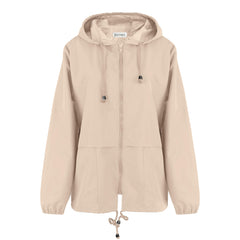 PESION women's rain jacket elastic cuffs emphasizing secure fit against wind and rain on climbs