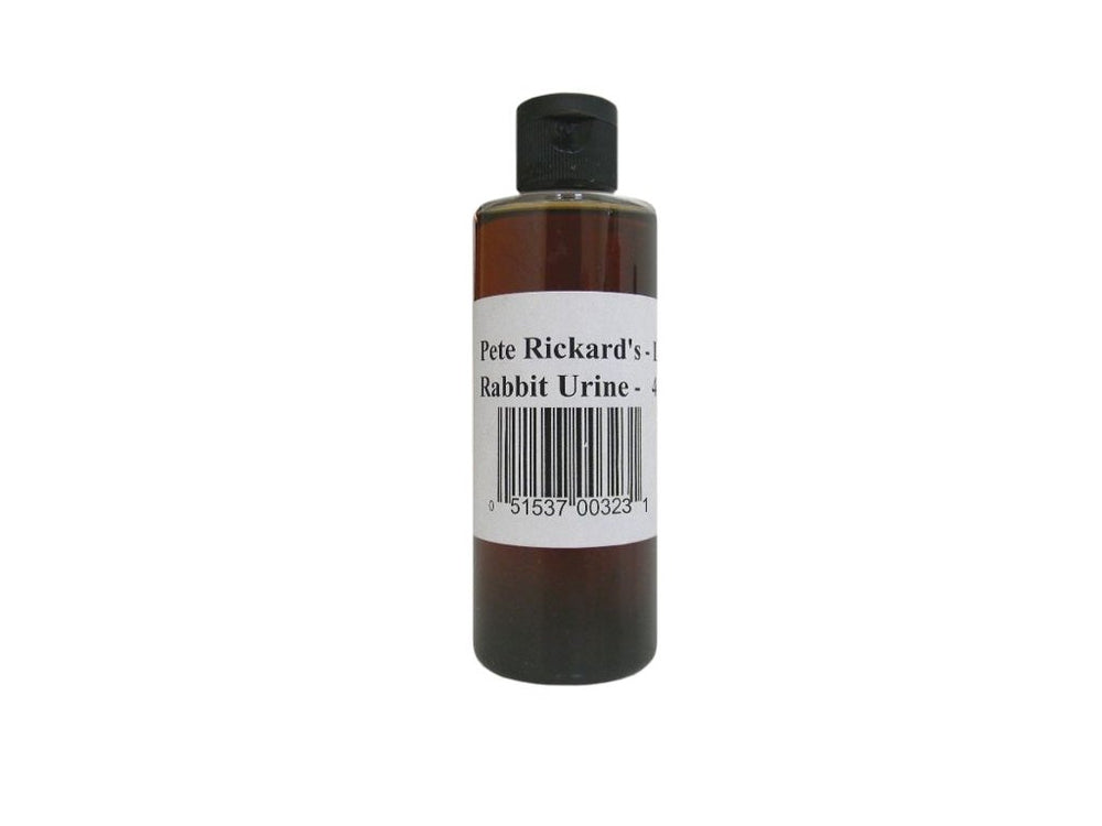 Pete Rickard rabbit urine hunting scent 8oz bottle for hunting and garden pest deterrence.