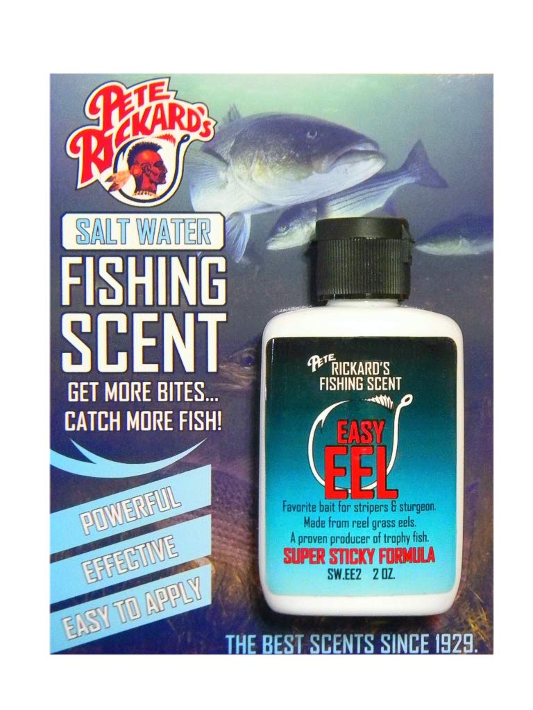 2 oz bottle of Pete Rickard's Saltwater Easy EEL Scent Attractant