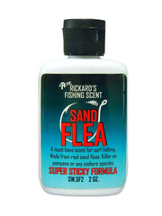 Open squeeze bottle of Sand Flea Scent for surf fishing