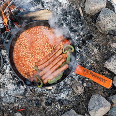 Petromax durable cast iron construction withstands daily cooking on stove, grill, or campfire.