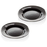 Petromax enamelware plate close-up showing a durable enamel finish for outdoor use