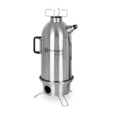 Petromax Fire Kettle on a campfire, ready for a quick boil.