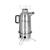 Petromax Fire Kettle stove in use boiling water on campsite