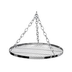Petromax hanging grill grate on a 50 cm surface for campfire cooking.