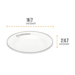 Petromax camping plate set, two lightweight plates for picnics