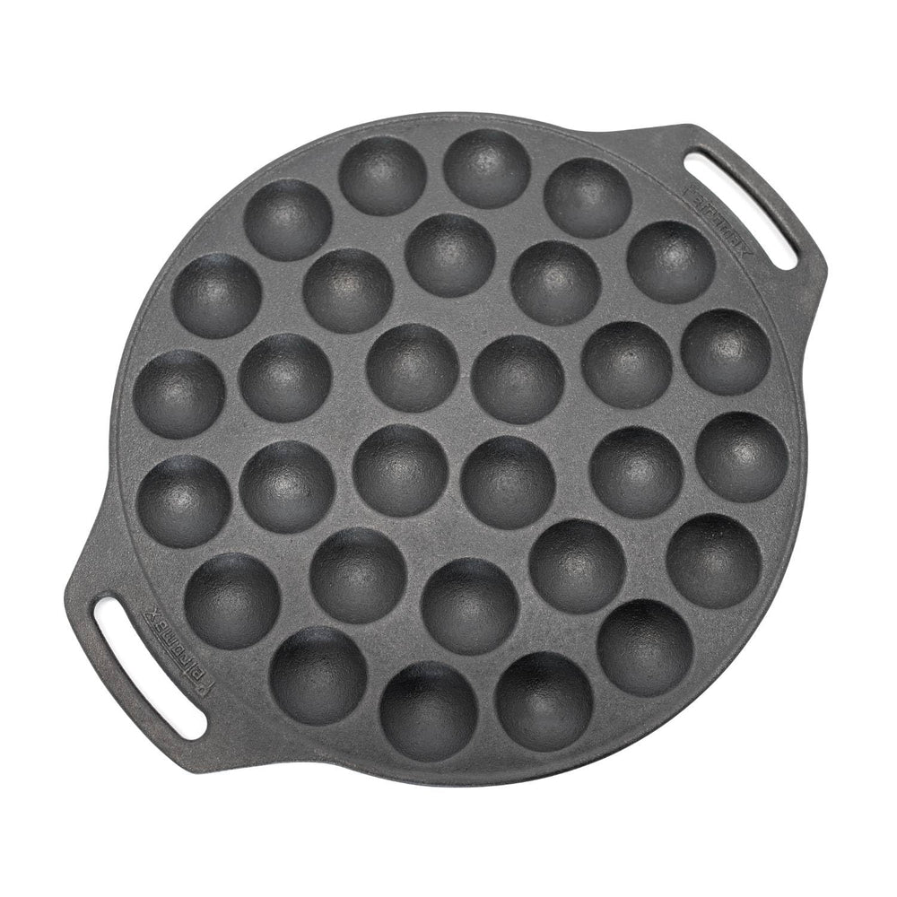 Petromax Poffertjes Pan over open fire delivers even browning of mini pancakes