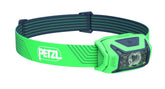 Petzl Actik headlamp front view with 450-lumen brightness for outdoor visibility.