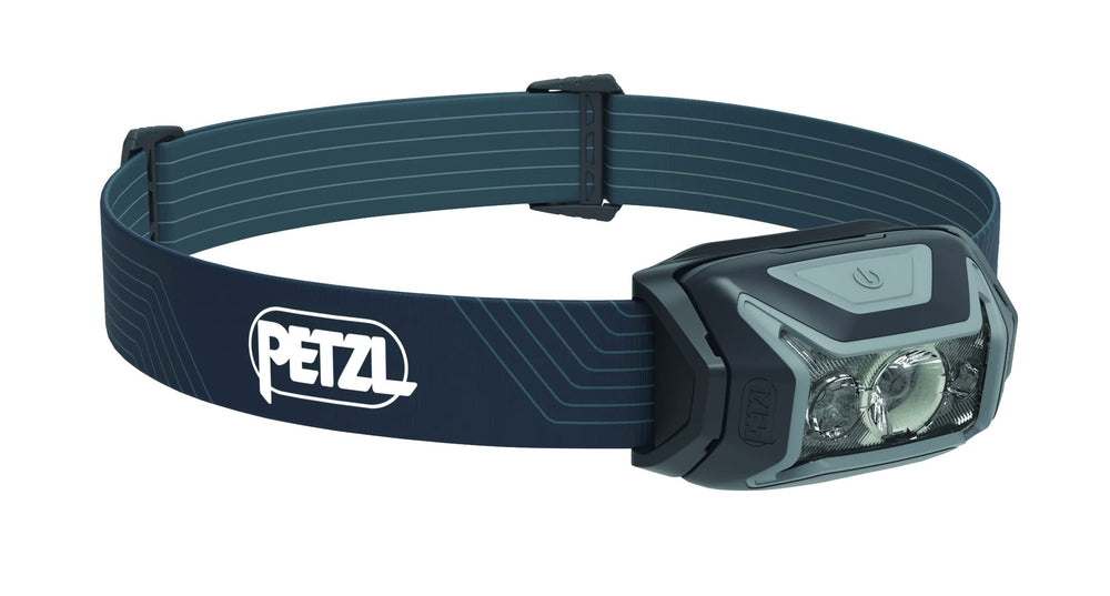 Petzl ACTIK headlamp front view for hands-free visibility during outdoor activities.