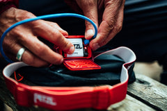 PETZL Actik headlamp with multi-beam for versatile trail lighting.