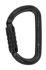 Petzl Am'D TRIACT-Lock carabiner side view highlighting lightweight, snag-free design for outdoor use