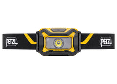 PETZL ARIA 1R headlamp side profile highlights rugged construction for harsh environments