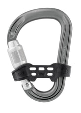 Petzl Attache Bar carabiner gray; versatile belay ready with smooth rope passage.