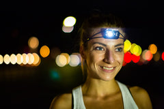 Petzl Bindi headlamp in proximity mode for close-range task lighting.