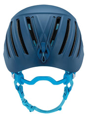 Petzl BOREA Omega ponytail notch for comfortable ponytail wear.