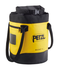 Petzl Bucket roll-top closure enables wide access while sealing out dirt.
