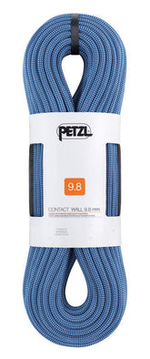 PETZL Contact Wall 9.8mm 30m rope optimized for gym use with rope preservation benefits.