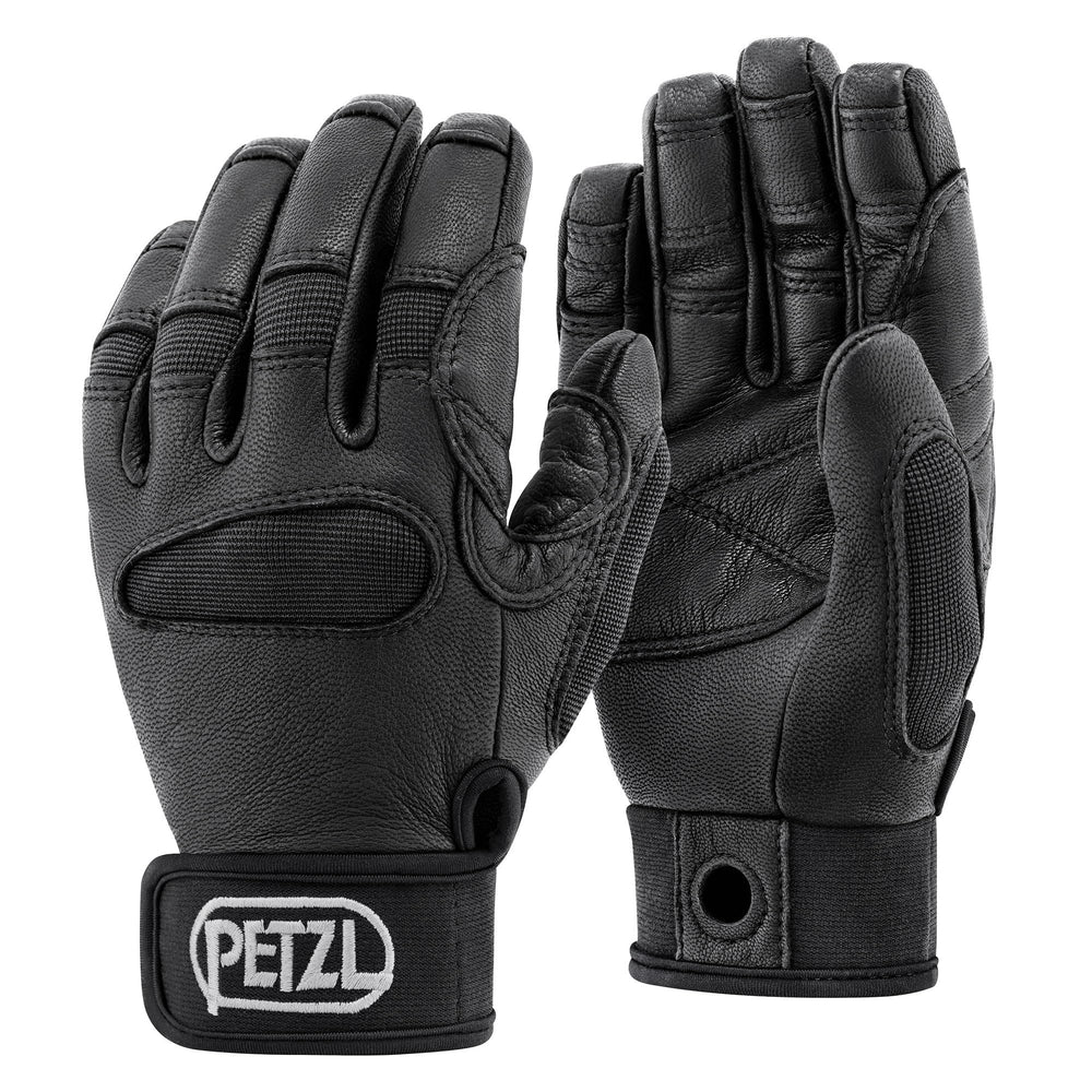 PETZL Cordex Plus gloves palm view highlighting double leather protection for palms.