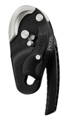 Petzl Descender Rig Black compact self braking design enables controlled descent.