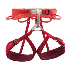 Petzl Luna harness showing women's fit for climbing comfort.
