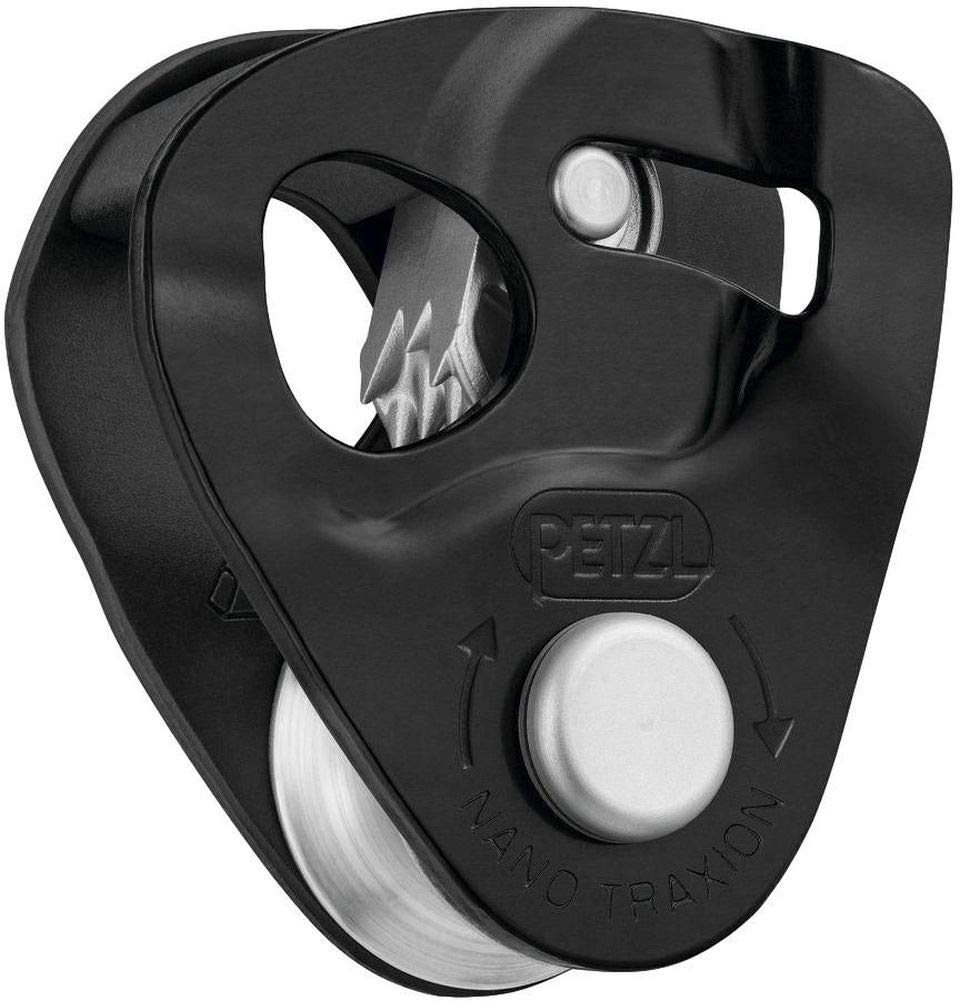 Petzl Nano Traxion pulley, compact design, enhances rope handling and efficiency in rescue scenarios