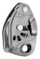 PETZL NEOX belay device front view with smooth rope handling