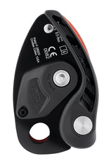 Petzl Neox wheel action demonstrates smooth slack payout during belay.