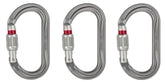 Petzl OK carabiner oval for pulleys enhances device loading and smooth operation.