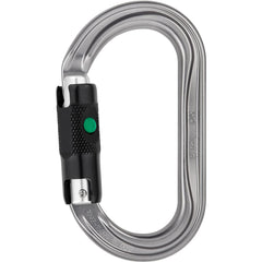Petzl OK Oval aluminum carabiner with ball-lock for secure auto-locking connections.
