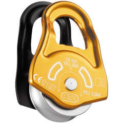 PETZL Partner Pulley with swinging side plates, lightweight efficiency for rope access.