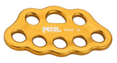 Petzl PAW yellow medium front view for organized multi-anchor setups.