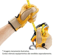 PETZL RIG safety gate enables rope setup while harnessed.