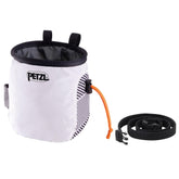 Petzl SAKA chalk bag with ergonomic shape for easy chalk access during climbs.