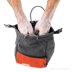 Petzl Sakab roll-top seal protects chalk during transport