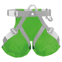 PETZL seat cover for Canyon Green, front view, protects sling webbing from abrasion.